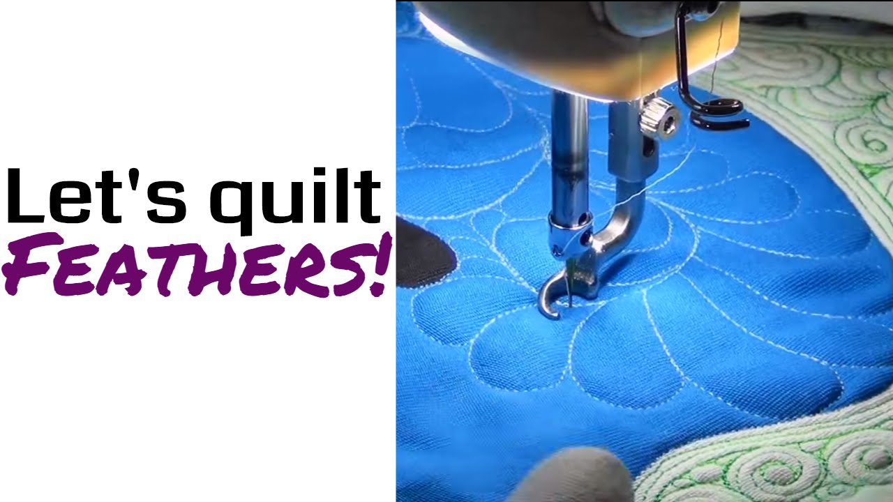 Machine Quilting Feathers On The Grace Qnique 14 Sit Down Table Machine quilting feathers on the grace qnique 14 sit down table