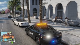 Playing As A Police Officer In GTA 5 LSPDFR 2024 City patrol in