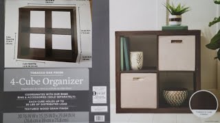 ASSEMBLING 4 CUBE ORGANIZER from WALMART