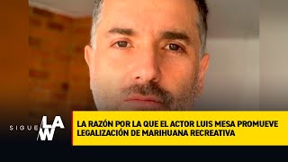 ¿Por qué el actor Luis Mesa promueve legalización de marihuana recreativa