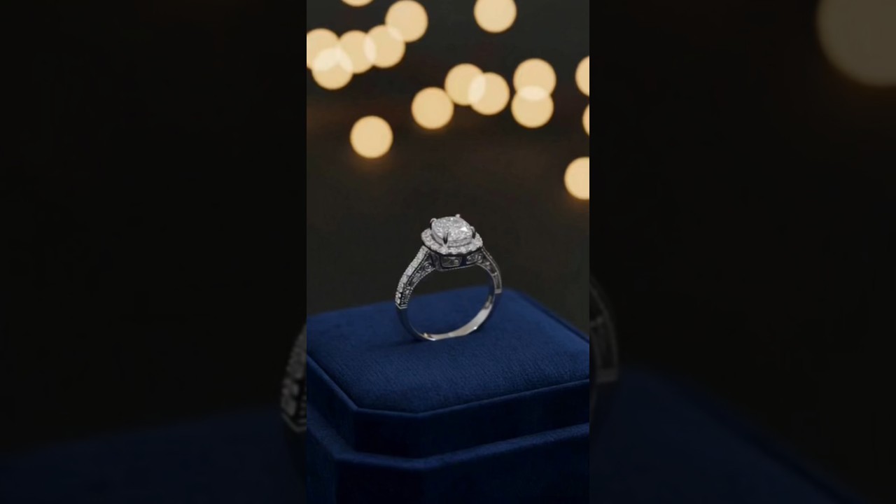 Beautiful Diamond Studded Silver Engagement Ring for Women 