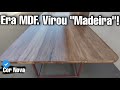 Transforme sua mesa velha de MDF em uma linda mesa de "MADEIRA"! Finalize com Verniz PU