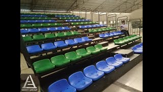 【Malaysia Project】 10 rows Manual Indoor Bleacher Grandstand Stadium Seats