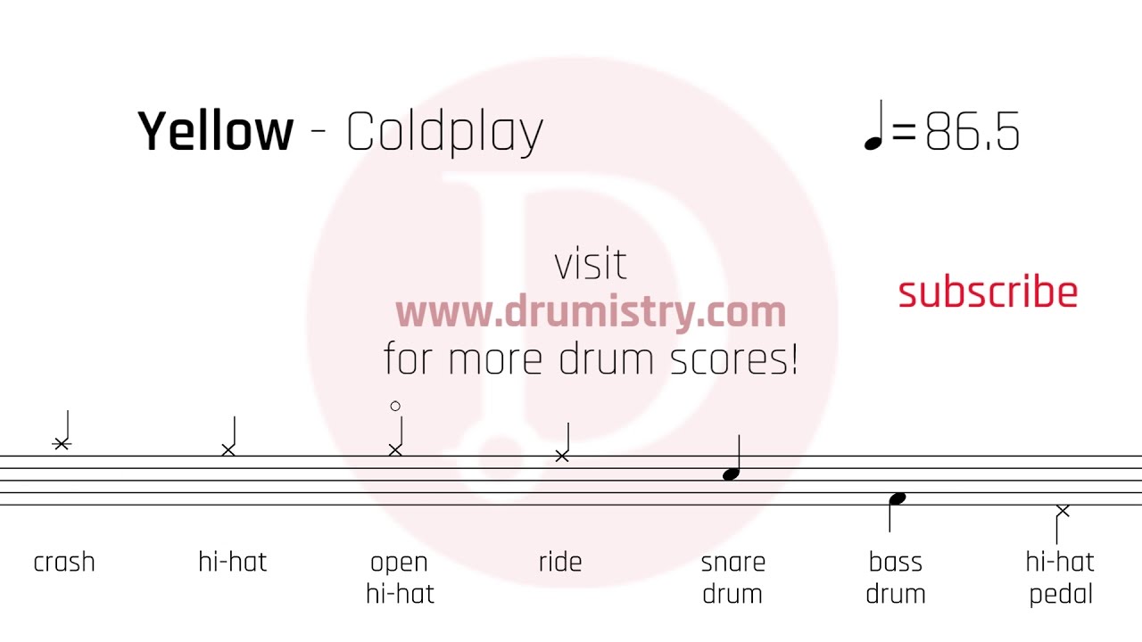 Coldplay   Yellow Drum Score