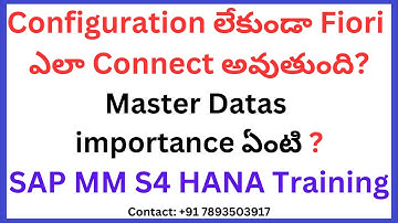 SAP MM S4 HANA Training | SAP MM in Telugu | SAP MM Training by Veera BS