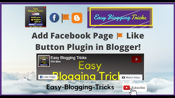 How to ADD FACEBOOK PAGE LIKE Plugin in our Blogger Site? A Help Video for Bloggers !