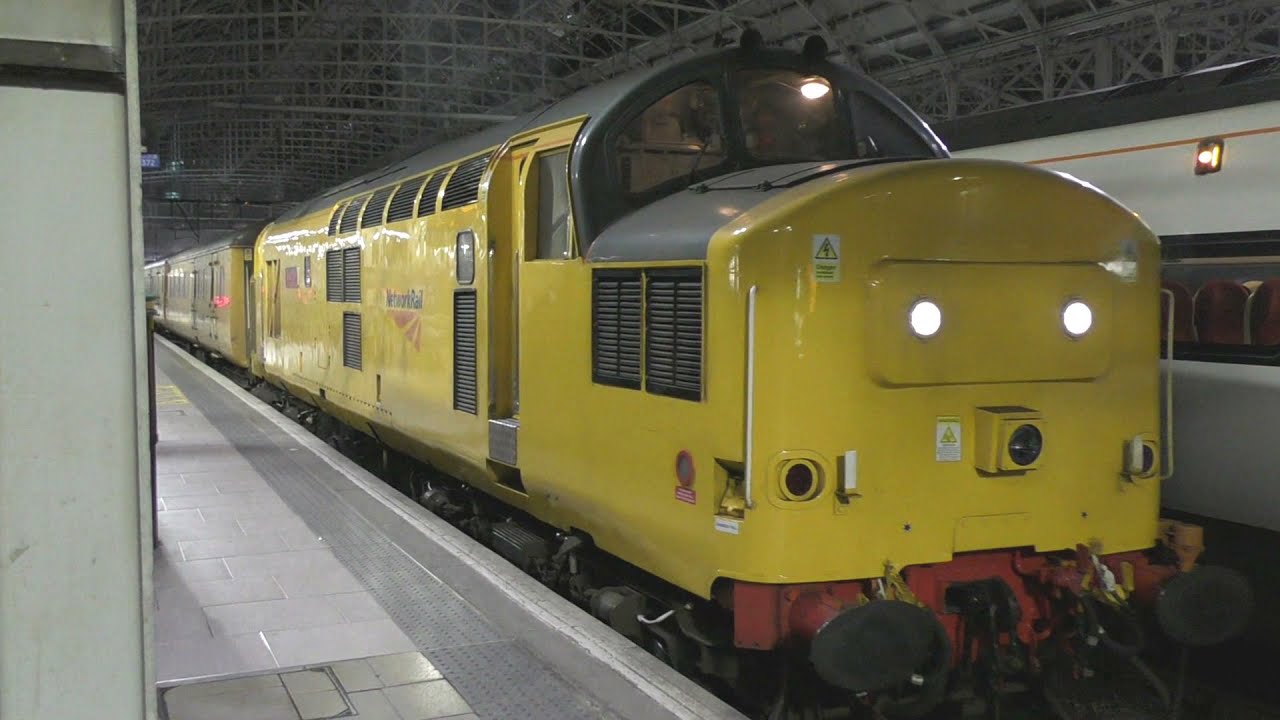 97304 and 37240 departing Manchester Piccadilly with 1Q45 Crewe Carriage Sheds - Derby RTC. 20/03/21