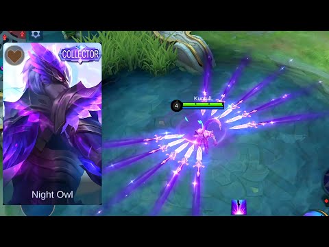 GUSION COLLECTOR SKIN NIGHT OWL GAMEPLAY - MOBILE LEGENDS