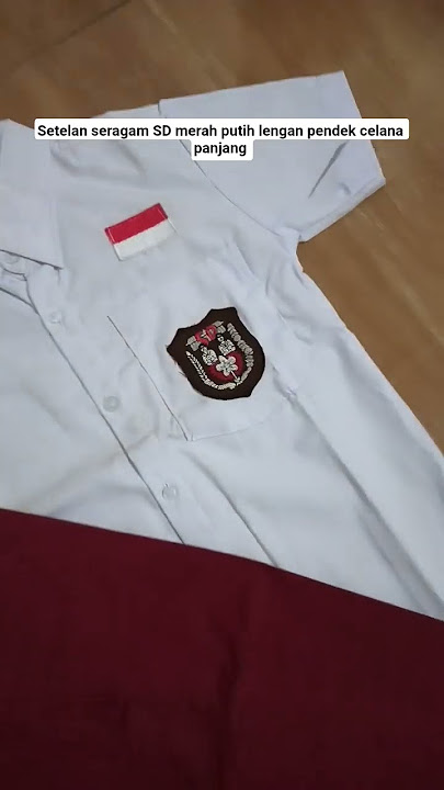red and white elementary school uniform set #uniform #school #fyp