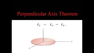 Perpendicular Axis Theorem (Moment of Inertia)