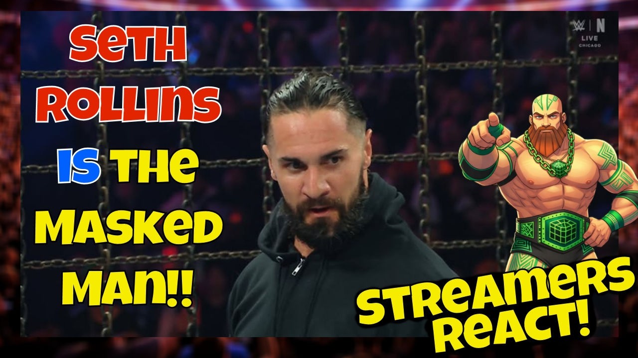 Streamers React! Seth Rollins is the Masked Man!! #wwe #sethrollins # ...