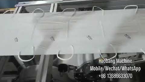 Full automatic KF94 face mask making machine testing before shipment 2021—— HB machine