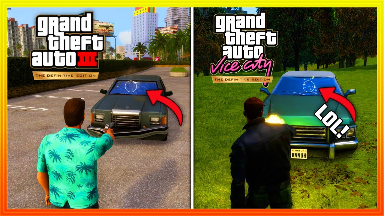GTA 3 Vs GTA Vice City Definitive Edition Physics Graphics Logic 