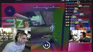 xQc reacts to Shroud malding after gets killed by Erobb in Splitgate 2