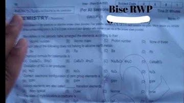 12th class chemistry RWP board MCQS (group 1) paper 2023