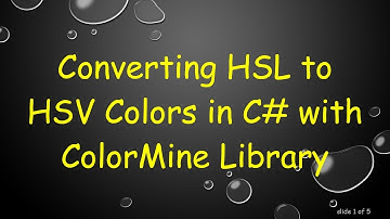 Converting HSL to HSV Colors in C# with ColorMine Library