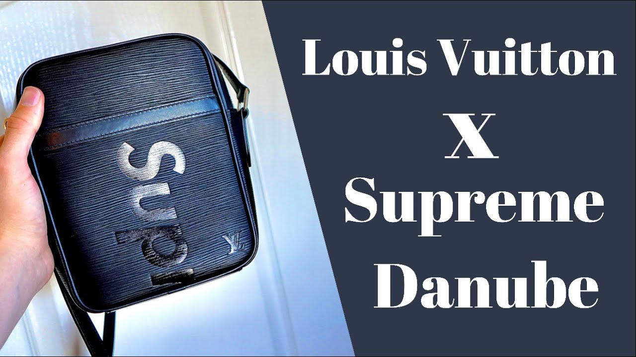 SUPREME x LOUIS VUITTON Danube Epi PM Black (Review + Unboxing + Try On) Messenger  Sling Cross Body 