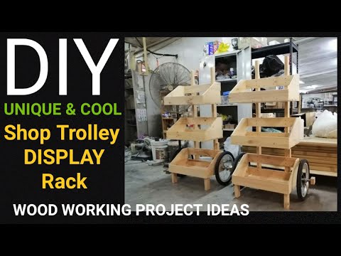 DIY Pinewood Shop display Ideas  Unique DIY Display Rack &rsquo;How To Make a Trolley Display cart&rsquo; EP4