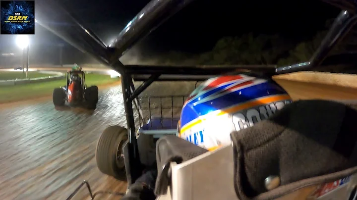 Travis Cooley wingless limited sprint in car gopro...