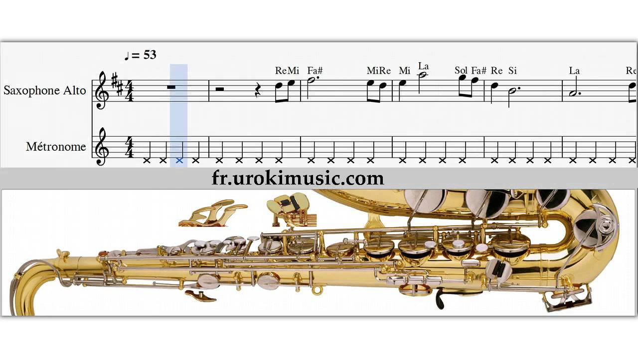 Cours de Saxophone Alto - Titanic Comment Jouer du Saxophone Partition  Leçon Tablature 