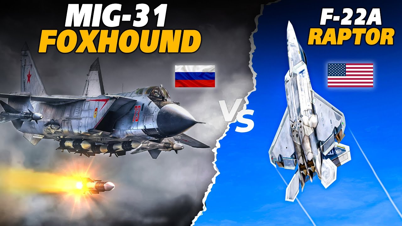 Полёты на МиГ-31 «Фоксхаунд» против F-22 «Раптор» | Гиперзвук против невидимки | Цифровой боевой ...