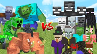 1 MUTANT CREATURE vs ALL MOBS in Minecraft Mob Battle