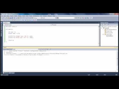 C Programming  - Tutorial 2 (Variables)