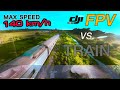 Dji fpv max speed 140 kmh vs train  uncut flightmmode  dji action2 footage27k fpv thailand