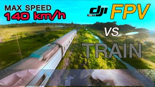 DJI FPV MAX SPEED 140 km/h vs TRAIN - UNCUT FLIGHT[M-MODE] || DJI ACTION2 FOOTAGE[2.7K] FPV THAILAND screenshot 5