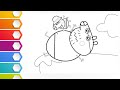 🥰😍how to draw dad peppa pig 🐷l peppa pig drawing l colorful❤💚💜 drawing l drawing for kids l drawing💕