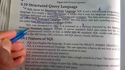 SQL (Structured Query Language) , Features of SQL , Features of structured query language