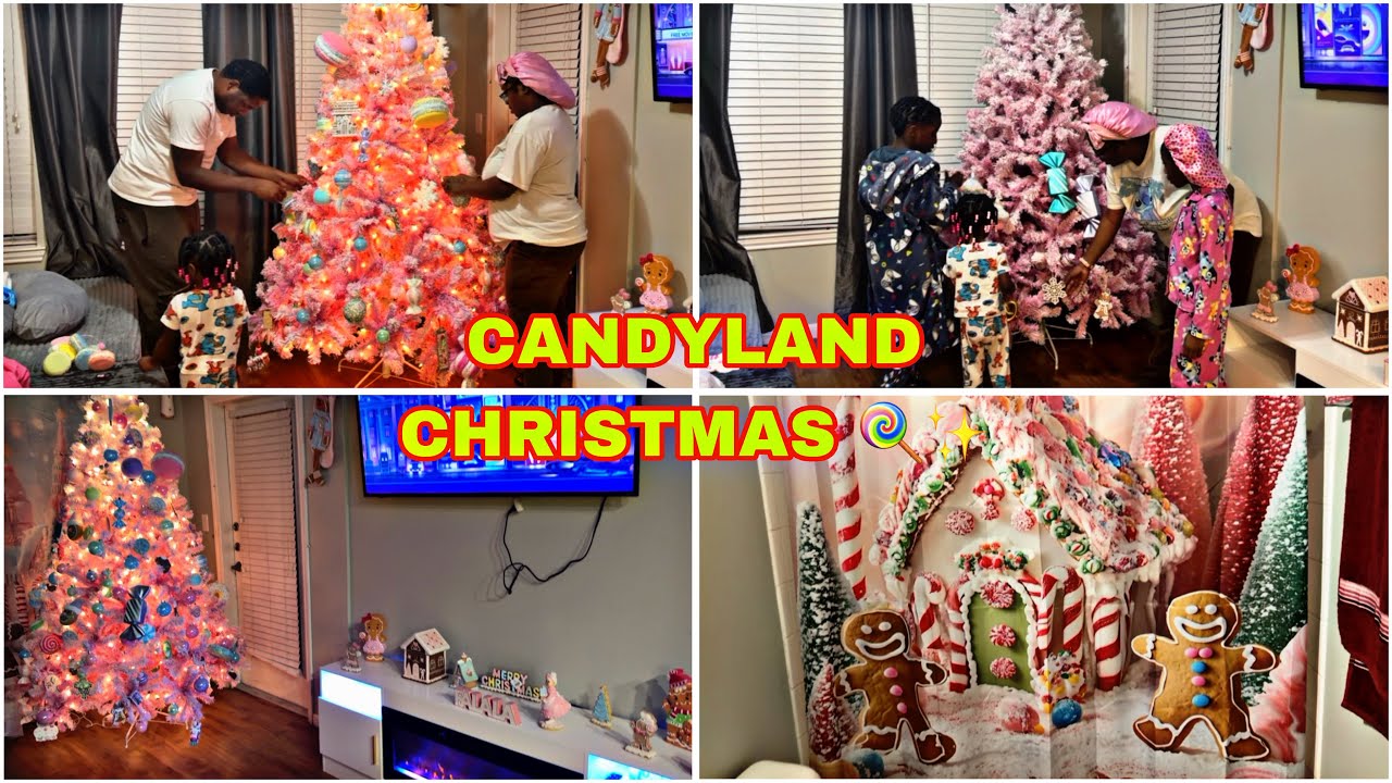 Our Family Holiday Decorating Day 🎄🍭 Creating a Magical Candyland ...