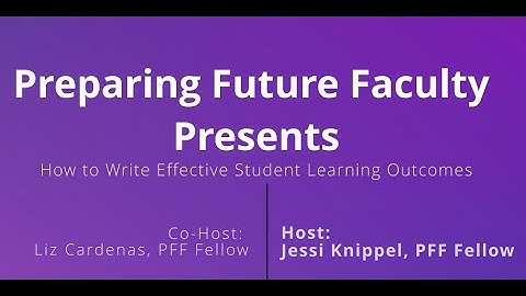 How to Write Effective Student Learning Outcomes SLOs