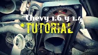 Cambio de  banda de distribucion o tiempo de chevy 1.4 o 1.6 ( *Tutorial ) | Luis Her