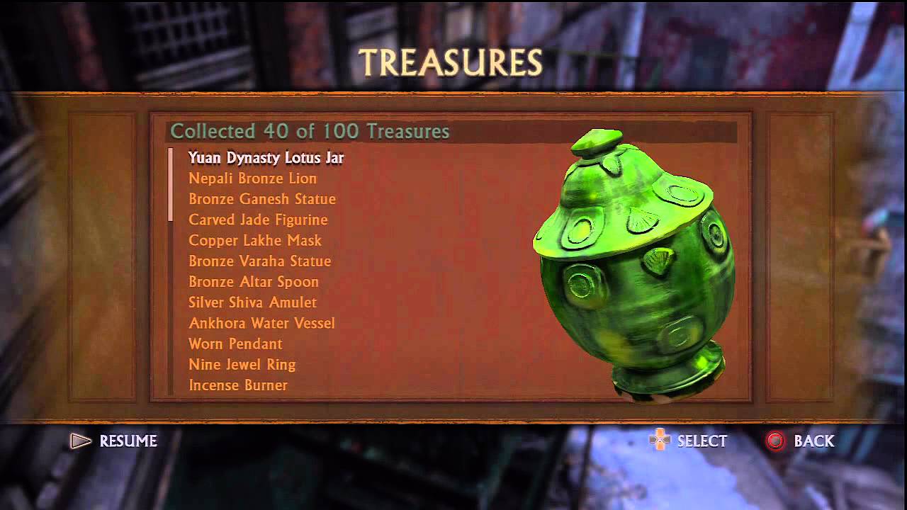 uncharted 2 all treasures uncharted 2 all treasures