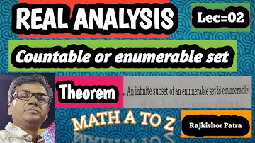 An infinite subset of an enumerable set is enumerable. Any subset of a countable set is countable.