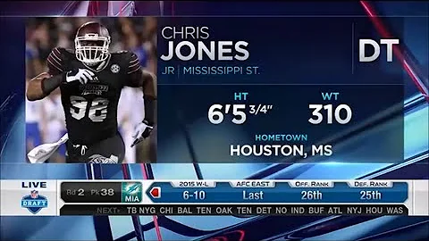 What team did Chris Jones get drafted to?