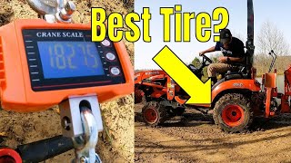 What is the Best Tire for YOUR Subcompact Tractor?    R4 vs. R14 Tractor Tire Traction Test