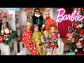 Familia Barbie Dreahouse Rutina de Mañana  Navidad