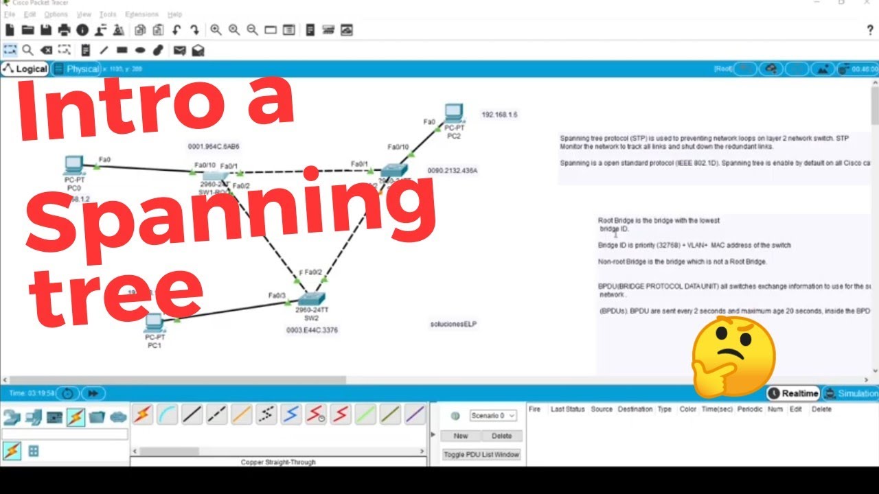 👉 Introducción a Spanning Tree Protocol | Cisco packet tracer - YouTube