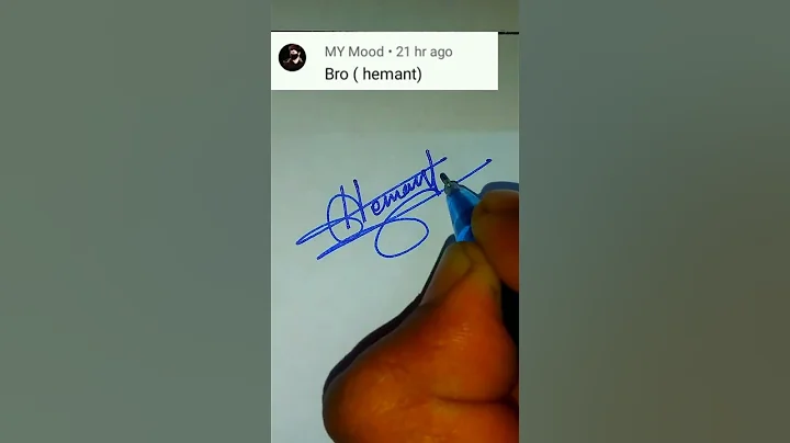 चलिए Signature सीखे ✍️✨💫।। Hemant Name Ka Signature 😊।। #shorts।। #trending।। #viral
