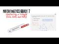 Mathematics Grade 7: Constructing a Triangle {SSS, SAS, and ASA}