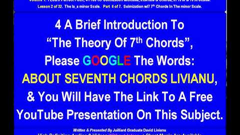 Part 6a. LESSON 2 of 32, The la_a minor scale. THEORY