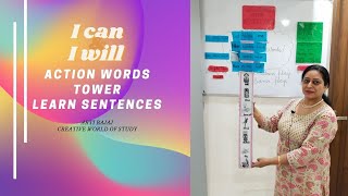 Verbs to Sentences | Action Word Tower Game screenshot 5