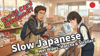 Card Declined! 5 Travel & Daily Life Scenes | Slow Japanese Conversation (JLPT N5)