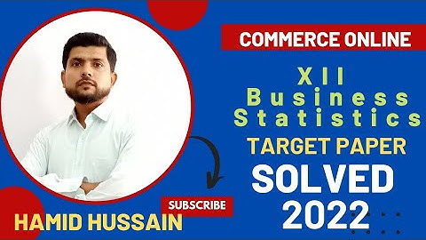 Statistics solved Target paper | Commerce online