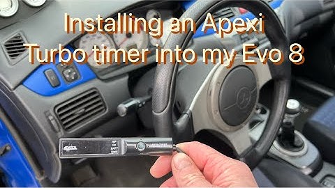 Installing an Apexi Turbo Timer into my Evo 8