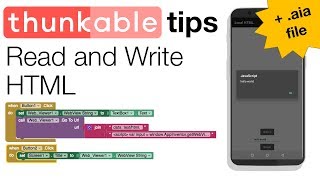 Thunkable Basics: Get and Set Web View String (with aia file)