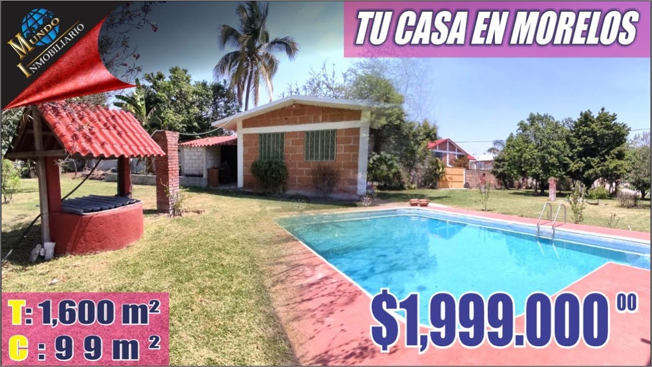 CASA CON ALBERCA Y EXTENSO JARDIN EN VENTA EN  
