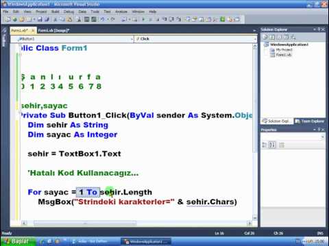 VisualBasic NET 2010 Ders 110   String Özellikleri Örnek   Mozilla Firefox